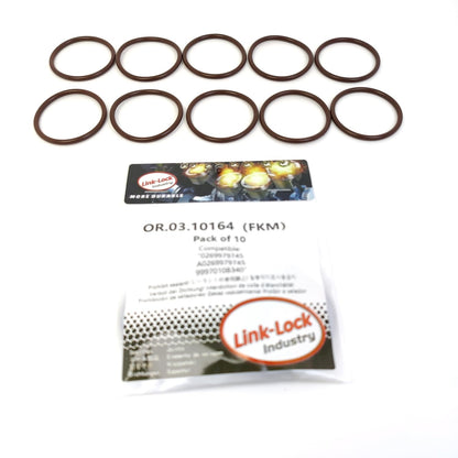 LINK-LOCK 10PCS OR.03.10164 FKM Viton Sealing O-Ring Kit of Coolant pipeline 0269979745 A0269979745 99970108340 For MERCEDES-BENZ-M276.823 M276.820 M276.850 For PORSCHE