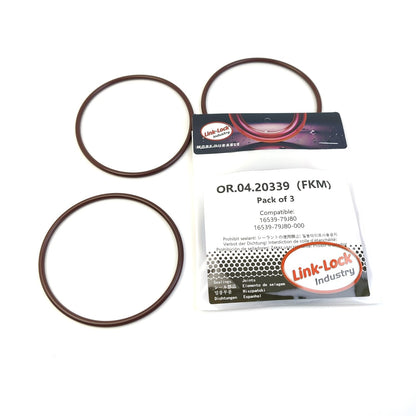 LINK-LOCK 3PCS OR.04.20339 FKM Viton Sealing O-Ring Kit of Oil Filter 16539-79J80 16539-79J80-000 for SUZUKI