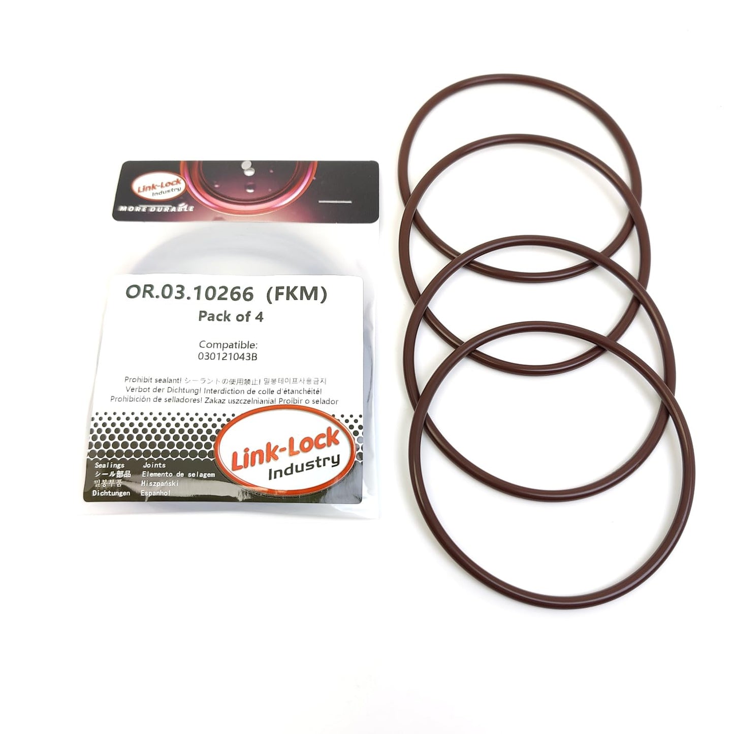 LINK-LOCK 4PCS OR.03.10266 FKM Viton Sealing O-Ring Kit of Water Pump 030121043B For AUDI-FY HC HJ FZ HD HB HH For VW-FA GG GT FJ GK HA For SEAT