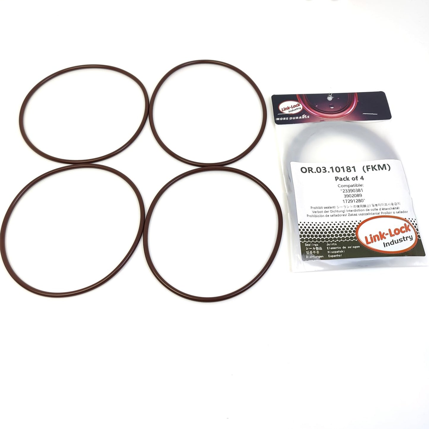 LINK-LOCK 4PCS OR.03.10181 FKM Viton Sealing O-Ring Kit of Wheel hub 23390381 3902089 17291280 For CHEVROLET-L87(376CUV8) L3B LM2 LZ0 LV3 For CADILLAC-LM2 L87 For GMC-LM2 L84 L87
