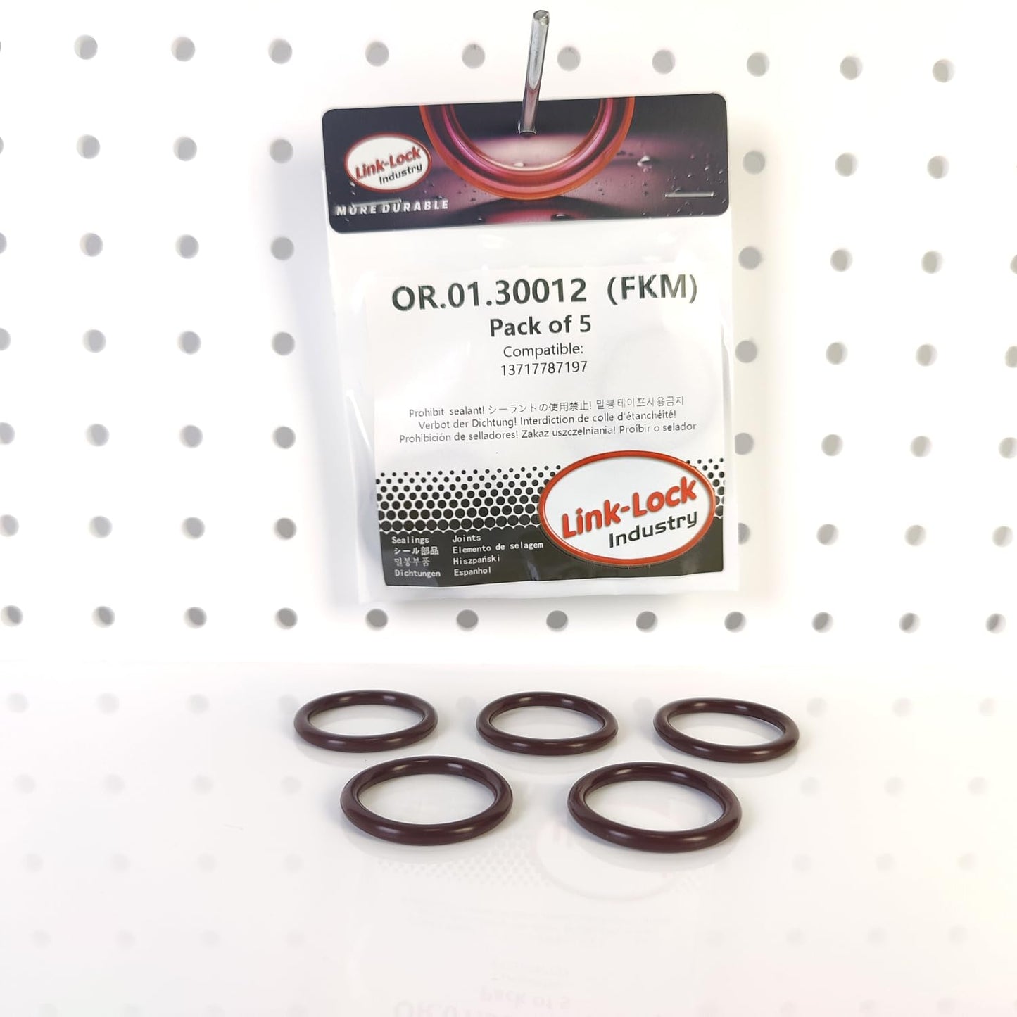 LINK-LOCK 5PCS FKM Viton OR.01.30012 Engine intake pipe O-RING 13717787197 for BMW N47 M47 N54 N57 M57