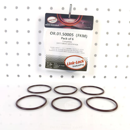 LINK-LOCK 6PCS FKM Viton OR.01.50005 Steering oil tank O-RING gasket 32411128333 32410141428 for BMW E87 E90 E60 E38 E65 E84 E81 R50 R53