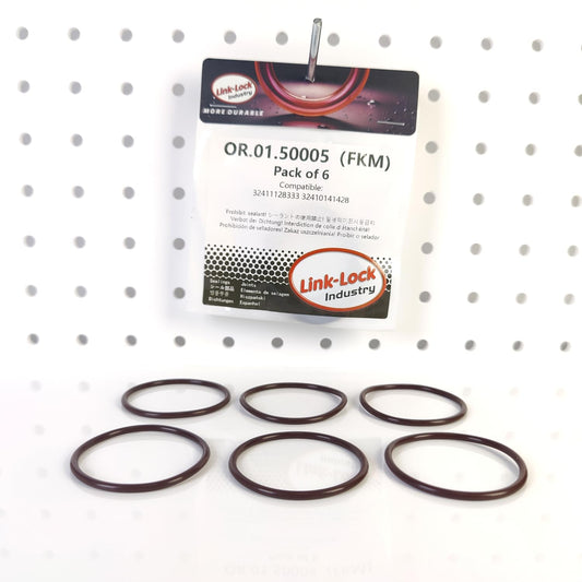 LINK-LOCK 6PCS FKM Viton OR.01.50005 ステアリングオイルタンクOリングガスケット 32411128333 32410141428 BMW E87 E90 E60 E38 E65 E84 E81 R50 R53用
