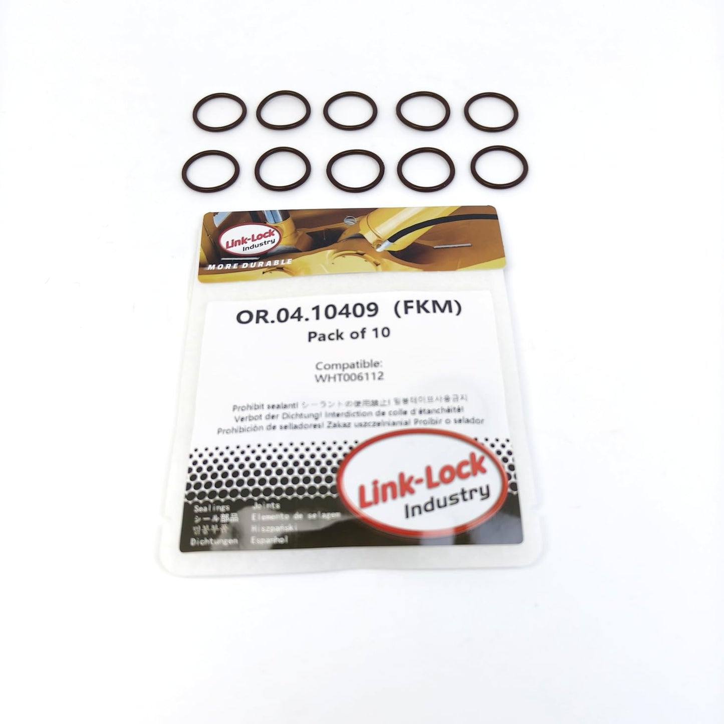 LINK-LOCK 10PCS OR.04.10409 FKM Viton Sealing O-Ring Kit of Turbocharger Oil Pipe WHT006112 For AUDI For VW