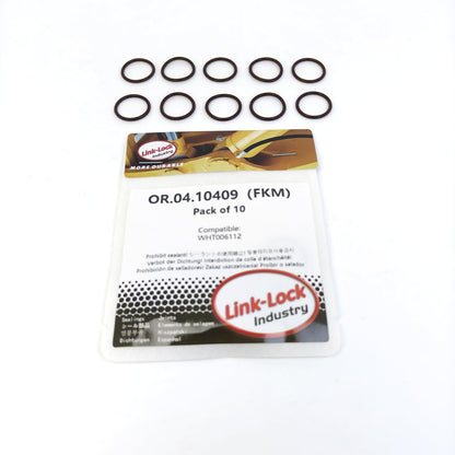 LINK-LOCK 10PCS OR.04.10409 FKM Viton Sealing O-Ring Kit of Turbocharger Oil Pipe WHT006112 For AUDI For VW