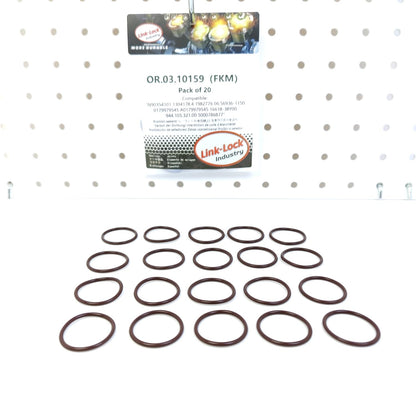 LINK-LOCK 20PCS OR.03.10159 FKMバイトンシーリングOリングキット クーラントパイプライン用 N90354101 0179979545 A0179979545 1982776 944.105.321.00 5000786877 メルセデスベンツ-OM473用 VAG用 ランドローバー-M57D30用