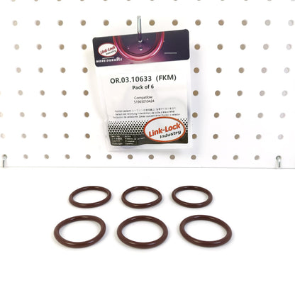 LINK-LOCK 6個組 OR.03.10633 FKMバイトン 30.5×4 シーリングユニバーサルOリングキット 51965010424 MAN用