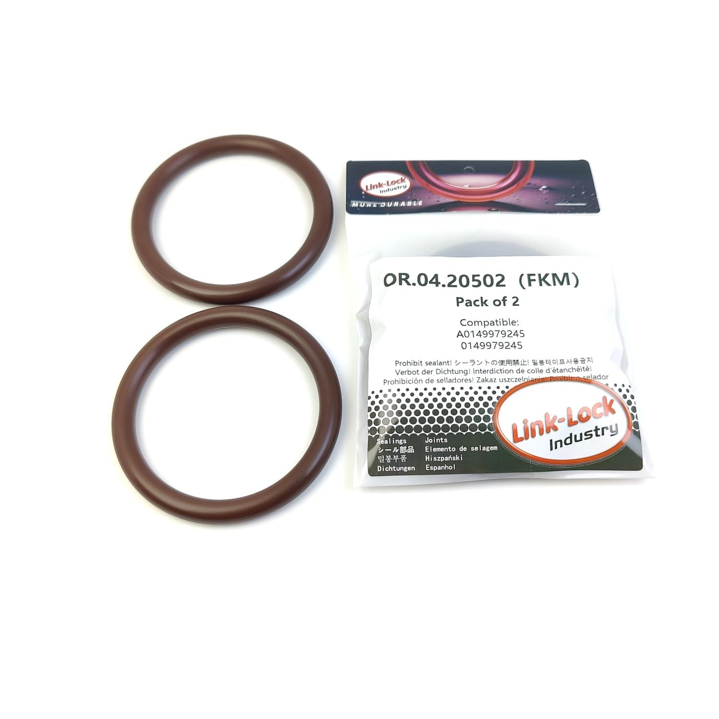 LINK-LOCK 2PCS OR.04.20502 FKMバイトンシーリングOリングターボチャージャー用キット A0149979245 0149979245 MERCEDES-BENZ-OM471 OM470 OM936 CUMMINS用