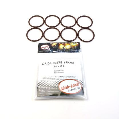 LINK-LOCK 8PCS OR.04.20478 FKM Viton Sealing O-Ring Kit of Air Filter Duct N91063301 for AUDI