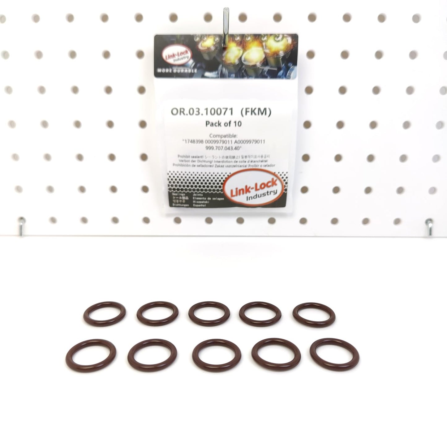 LINK-LOCK 10PCS OR.03.10071 FKM ビトンシーリングOリングキット エンジンオイルパイプライン用 1748398 0009979011 A0009979011 999.707.043.40 ランドローバー-M57 M52 M62 M63 ロールスロイス-N73 N74 メルセデスベンツ用