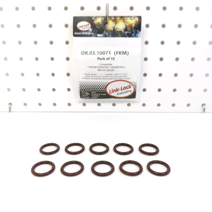 LINK-LOCK 10PCS OR.03.10071 FKM ビトンシーリングOリングキット エンジンオイルパイプライン用 1748398 0009979011 A0009979011 999.707.043.40 ランドローバー-M57 M52 M62 M63 ロールスロイス-N73 N74 メルセデスベンツ用