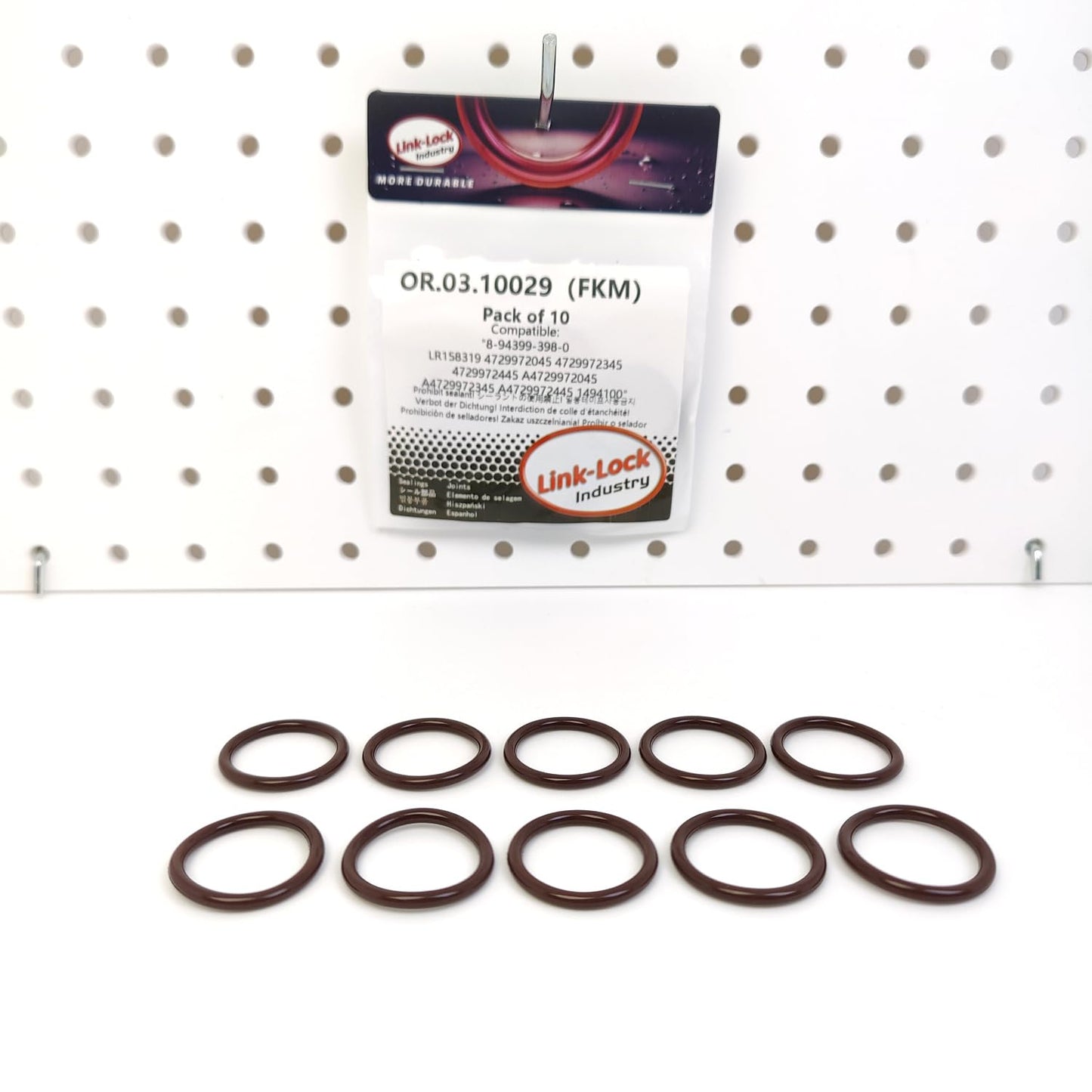 LINK-LOCK 10個組 OR.03.10029 FKM Viton オイル排出スクリュー用シーリングOリングキット 8-94399-398-0 LR158319 4729972045 4729972345 4729972445 A4729972045 A4729972345 A4729972445 SCANIA-DC 13.173 13.174用