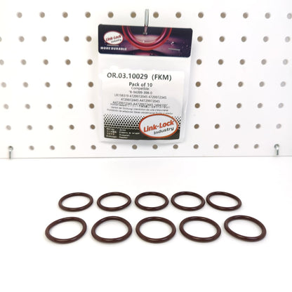 LINK-LOCK 10個組 OR.03.10029 FKM Viton オイル排出スクリュー用シーリングOリングキット 8-94399-398-0 LR158319 4729972045 4729972345 4729972445 A4729972045 A4729972345 A4729972445 SCANIA-DC 13.173 13.174用