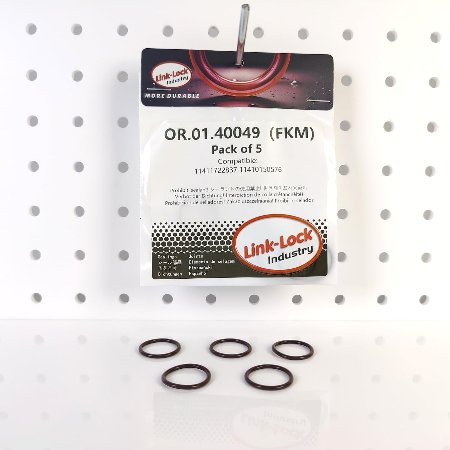 LINK-LOCK 5PCS FKM Viton OR.01.40049 Engine oil pump O-RING gasket 11411722837 11410150576 for BMW M52 M54 N62 N73