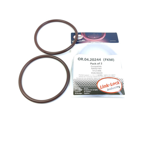 LINK-LOCK 2PCS OR.04.20244 FKMバイトンシーリングOリングキット エアフィルターハウジング インテークホース N90921901 19121496 PHN100220 シボレー アウディ ランドローバー用