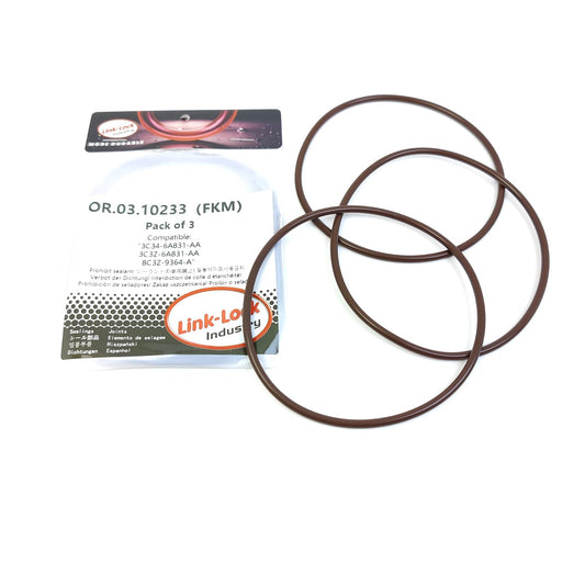 LINK-LOCK 3PCS OR.03.10233 FKM Viton Sealing O-Ring Kit of Fuel filter 3C34-6A831-AA 3C3Z-6A831-AA 8C3Z-9364-A For FORD USA-6.4HU2U 6.4HU2Y T64DV0I For INTERNATIONAL - 389H (MF-7)
