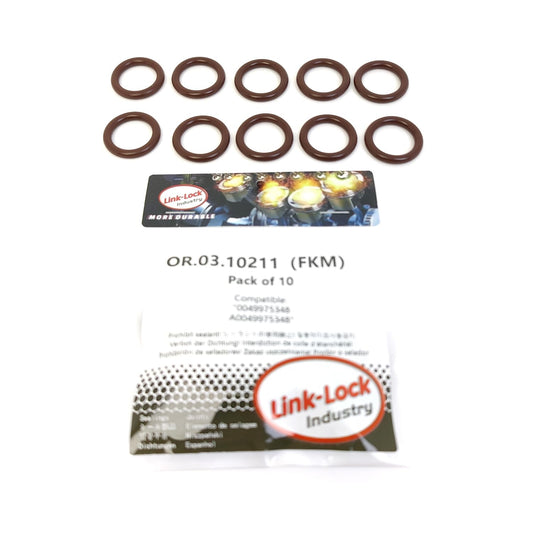 LINK-LOCK 10PCS OR.03.10211 FKM Viton Sealing O-Ring Kit of Oil pump 0049975348 A0049975348 For MERCEDES-BENZ-OM617