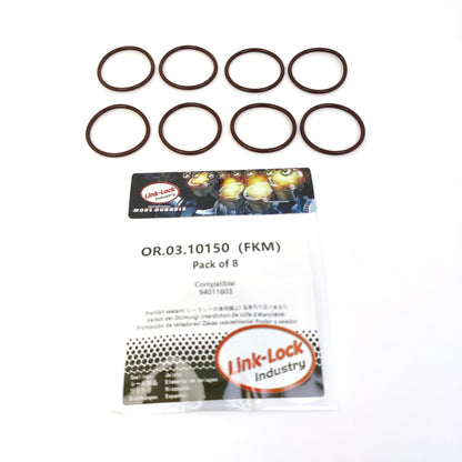 LINK-LOCK 8PCS OR.03.10150 FKM Viton Sealing O-Ring Kit of Cooling water pipe 94011603 For CHEVROLET-LB7 LGH LML LBZ LLY LMM For GMC-LB7 LGH LML For HUMMER-LB7 LLY