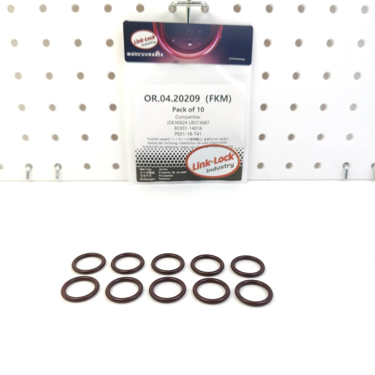 LINK-LOCK 10個 OR.04.20209 FKMバイトンシーリングOリングキット オイルアウトレット（チャージャー）JDE36824 LR073687 90301-14016 PE01-18-T41 ジャガー ランドローバー レクサス マツダ用