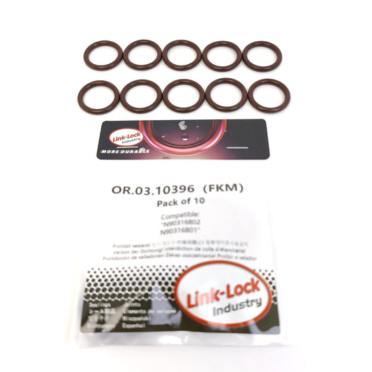 LINK-LOCK 10PCS OR.03.10396 FKM Viton Sealing O-Ring Kit of Intake manifold N90316802 N90316801 For AUDI-DR SH SL For VW-AMF AHG AFH