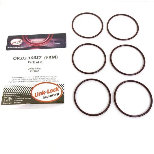 LINK-LOCK 6PCS OR.03.10637 FKM Viton 50×2.5 Sealing Universal O-Ring Kit 2523707 For SCANIA
