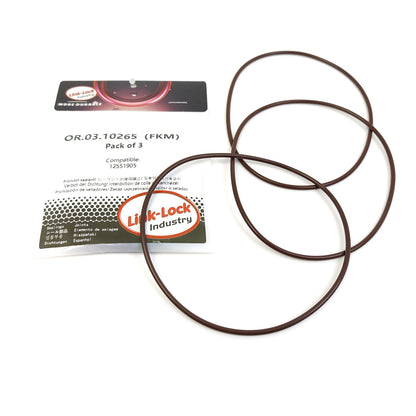 LINK-LOCK 3PCS OR.03.10265 FKM Viton Sealing O-Ring Kit of Water Pump 12551905 For BUICK-LM4 For CADILLAC-LM7 LQ9 LS6 For CALLAWAY-LS1 For CHEVROLET-L59 LM4 LM7 LQ4 For ISUZU-LM4 For GMC-L59 LM7 LR4