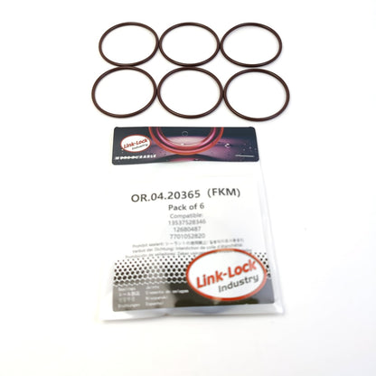 LINK-LOCK 6個 OR.04.20365 FKM Viton シールOリングキット 燃料噴射ポンプ用 13537528346 12680487 7701052820 RENAULT CHEVROLET BMW用