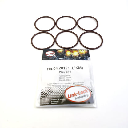 トヨタ用 LINK-LOCK 6個 OR.04.20121 FKMバイトン製 ウォーターポンプOリングキット SZ301-49006 90033-01047
