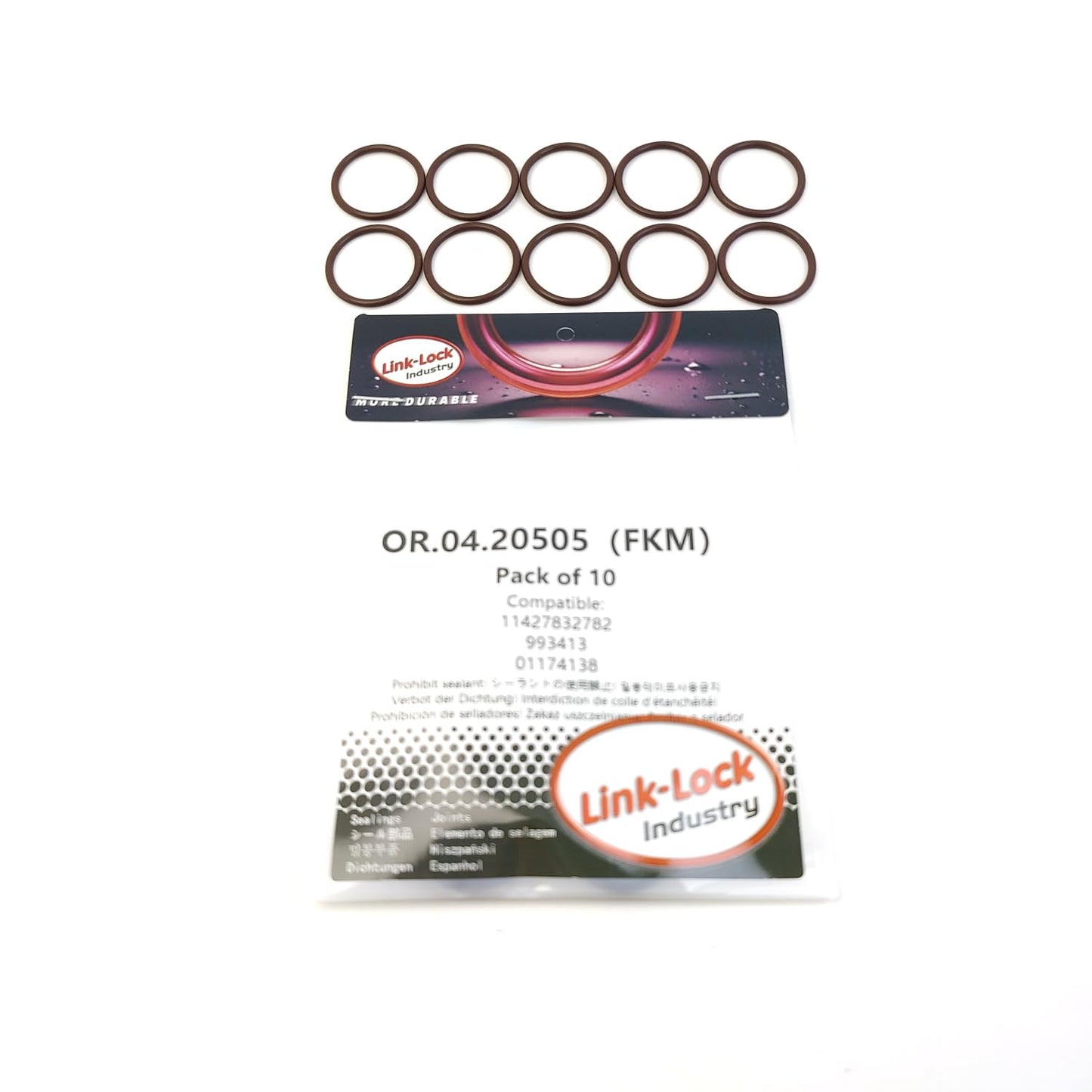 LINK-LOCK 10PCS OR.04.20505 FKM Viton Sealing O-Ring Kit of Exhaust Gas Turbocharger 11427832782 993413 01174138 for BMW-N57