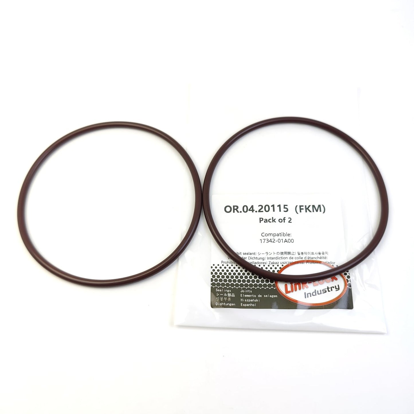 LINK-LOCK 2PCS OR.04.20115 FKM Viton Sealing O-Ring Kit of Fuel Pump 17342-01A00 for NISSAN