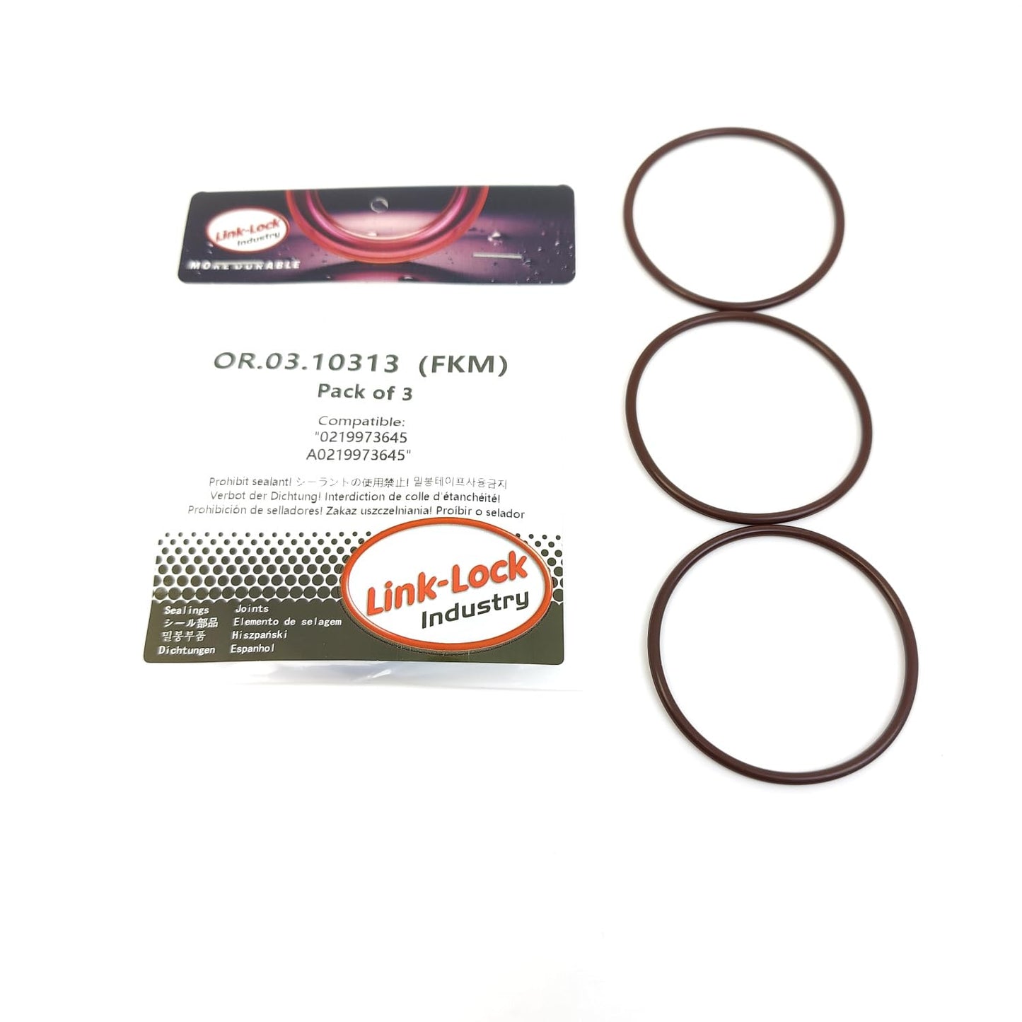 LINK-LOCK 3PCS OR.03.10313 FKM Viton Sealing O-Ring Kit of Vacuum Pump 0219973645 A0219973645 For MERCEDES-BENZ-M272