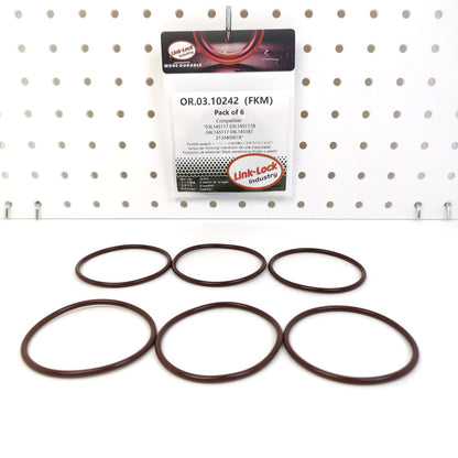 LINK-LOCK 6PCS OR.03.10242 FKM Viton Sealing O-Ring Kit of Resonator 03L145117 03L145117B 04L145117 04L145187 213340001R For AUDI-DGTE CLJA CMGA DJGA For VW-CRGB CRFC For MAN-DASA DASC DAUB