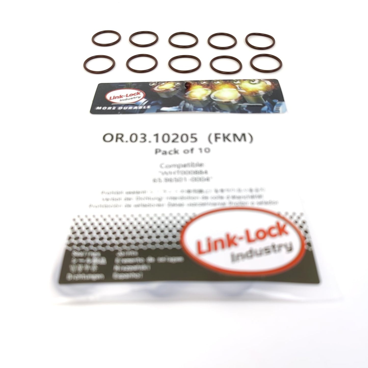 LINK-LOCK 10PCS OR.03.10205 FKMバイトンシーリングOリングキット コモンレール燃料インジェクター WHT000884 65.96501-0004 AUDI-ASB BPP CAGA BKN用 BENTLEY-CZAA CZAC用 VW-CUVC用 PORSCHE-M05 MCT用