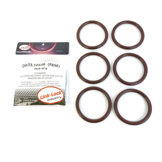 LINK-LOCK 6PCS OR.03.10546 FKM Viton Sealing O-Ring Kit of Injection valve 034133557E 063133557 13531261228 6057159 E854070S 999.701.423.40 For AUDI For VW For BMW For PORSCHE For FORD