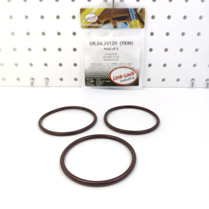 LINK-LOCK 3PCS OR.04.20120 FKM Viton Sealing O-Ring Kit of Thermostat 06.56341-2122 06.563412122 for MAN