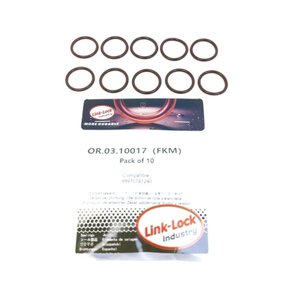 LINK-LOCK 10PCS OR.03.10017 FKM Viton Sealing O-Ring Kit Of Injection valve And Engine oil pipeline 99970747240 For PORSCHE M97 911 997 MA1.77 MDG.GA