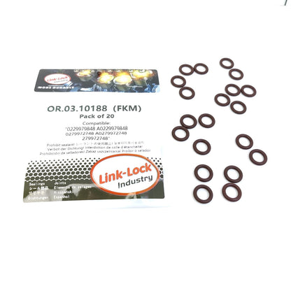 LINK-LOCK 20PCS OR.03.10188 FKM Viton Sealing O-Ring Kit Applicable to 0229979848 A0229979848 0279972748 A0279972748 279972748 For MERCEDES-BENZ-OM651 M133 M274 M276 OM642 M278