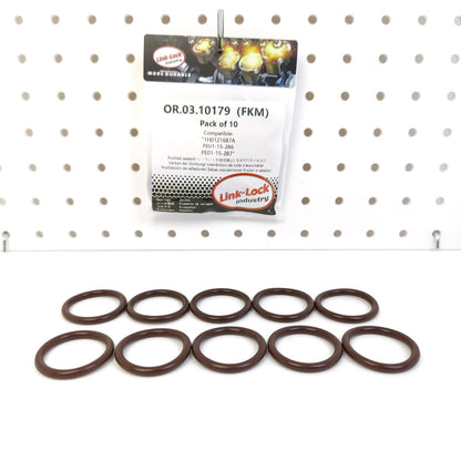 LINK-LOCK 10PCS OR.03.10179 FKM Viton Sealing O-Ring Kit of Cooler plug 1H0121687A PE01-15-286 PE01-15-287 For AUDI-CHZB CHZE CUSB CAXA CNVA DAJB For CUPRA-DXDB DPCA CZPB For VW-DNNA DUNA