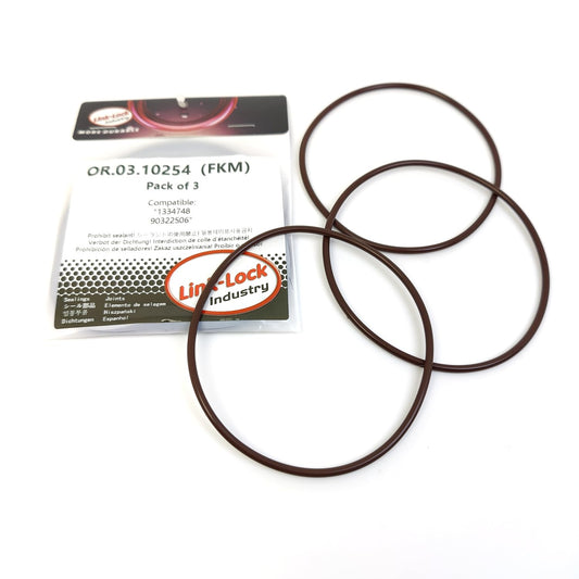LINK-LOCK 3PCS OR.03.10254 FKM Viton Sealing O-Ring Kit of Water pump 1334748 90322506 For CHEVROLET-C18 C20 Z24 LC5 LD9 For OPEL-Z24XE 16SH 18NV 17D 18S 18E 20SE For NISSAN-18LE