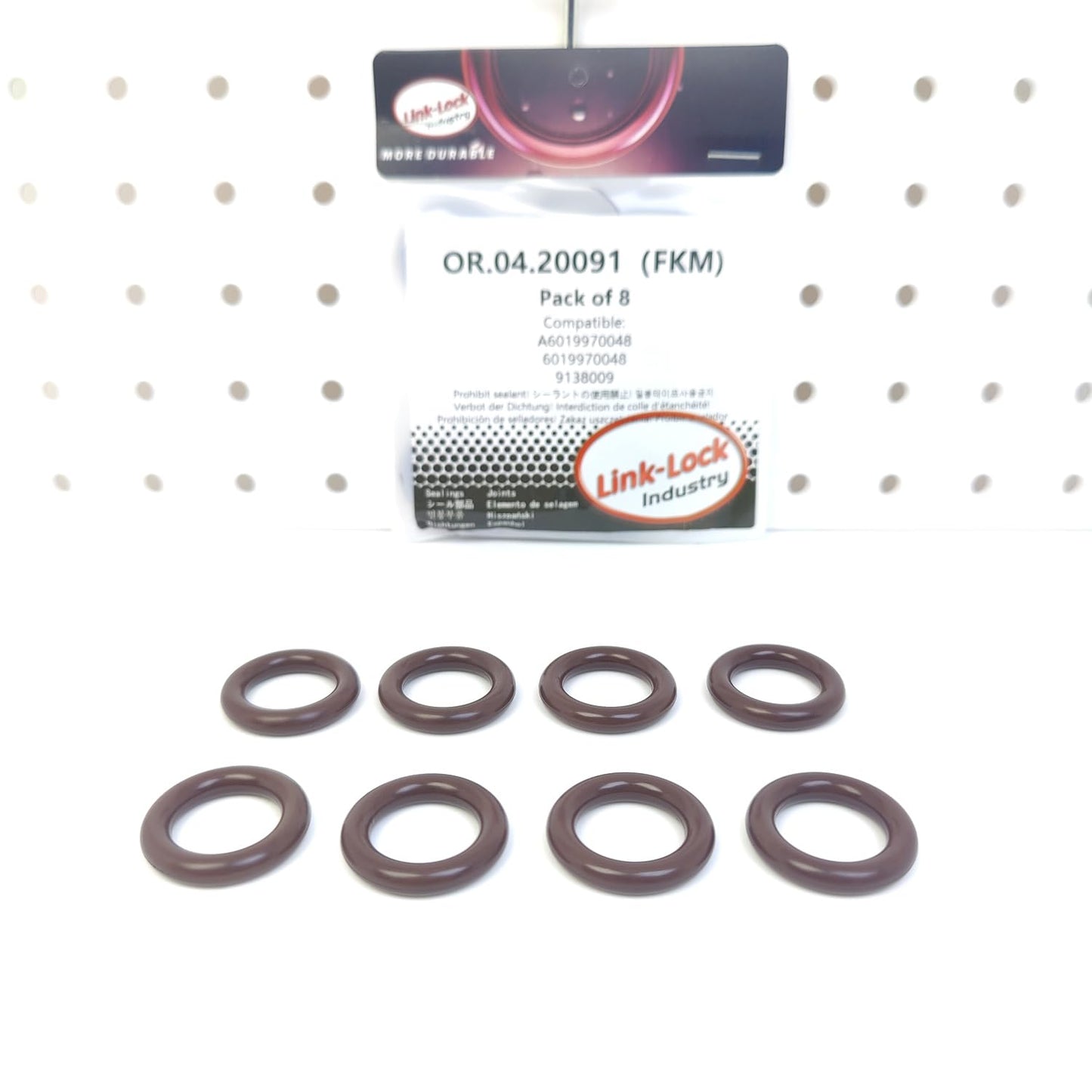 LINK-LOCK 8PCS OR.04.20091 FKMバイトンシーリングOリングキット 排気熱交換器 A6019970048 6019970048 9138009 メルセデス・ベンツ用 サーブ用
