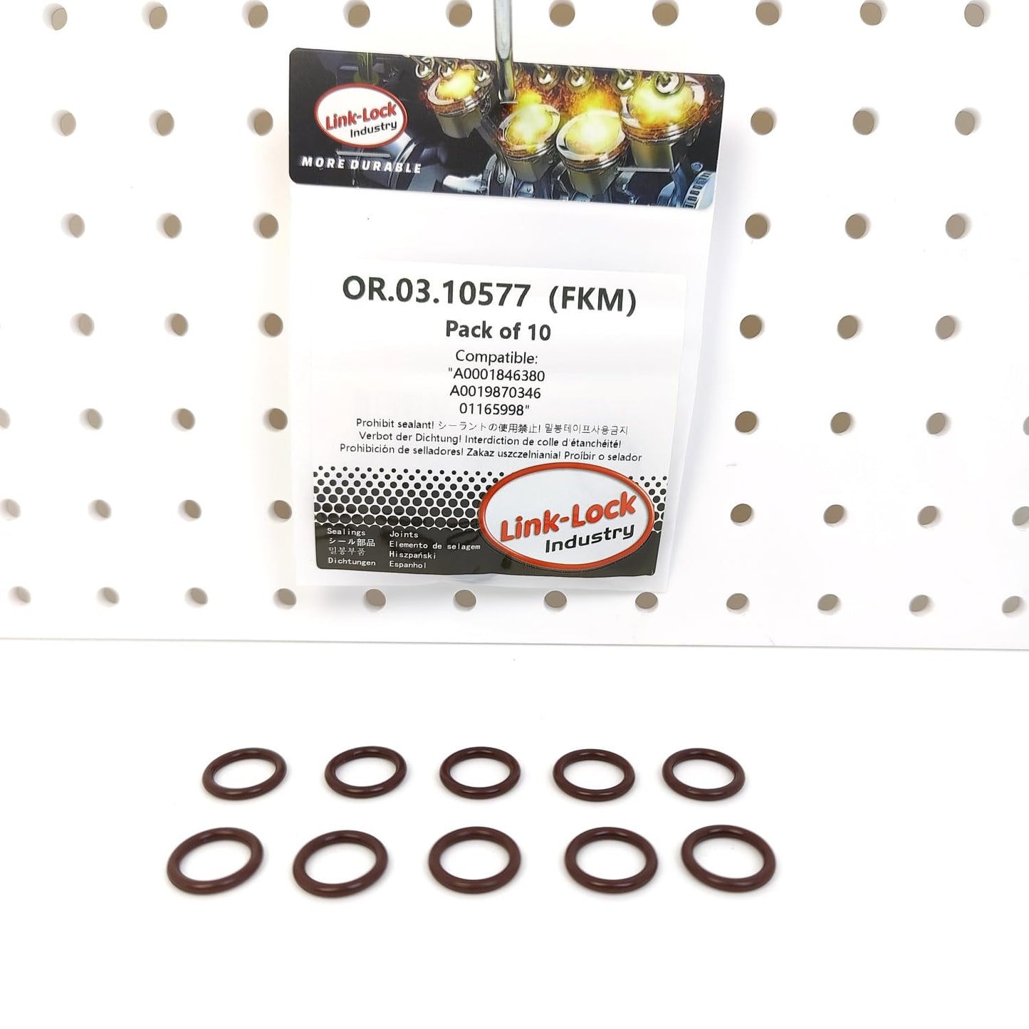 LINK-LOCK 10個 OR.03.10577 FKM バイトン 13×2.5 シーリングユニバーサルOリングキット A0001846380 A0019870346 01165998 ドイツ製 メルセデス・ベンツ用