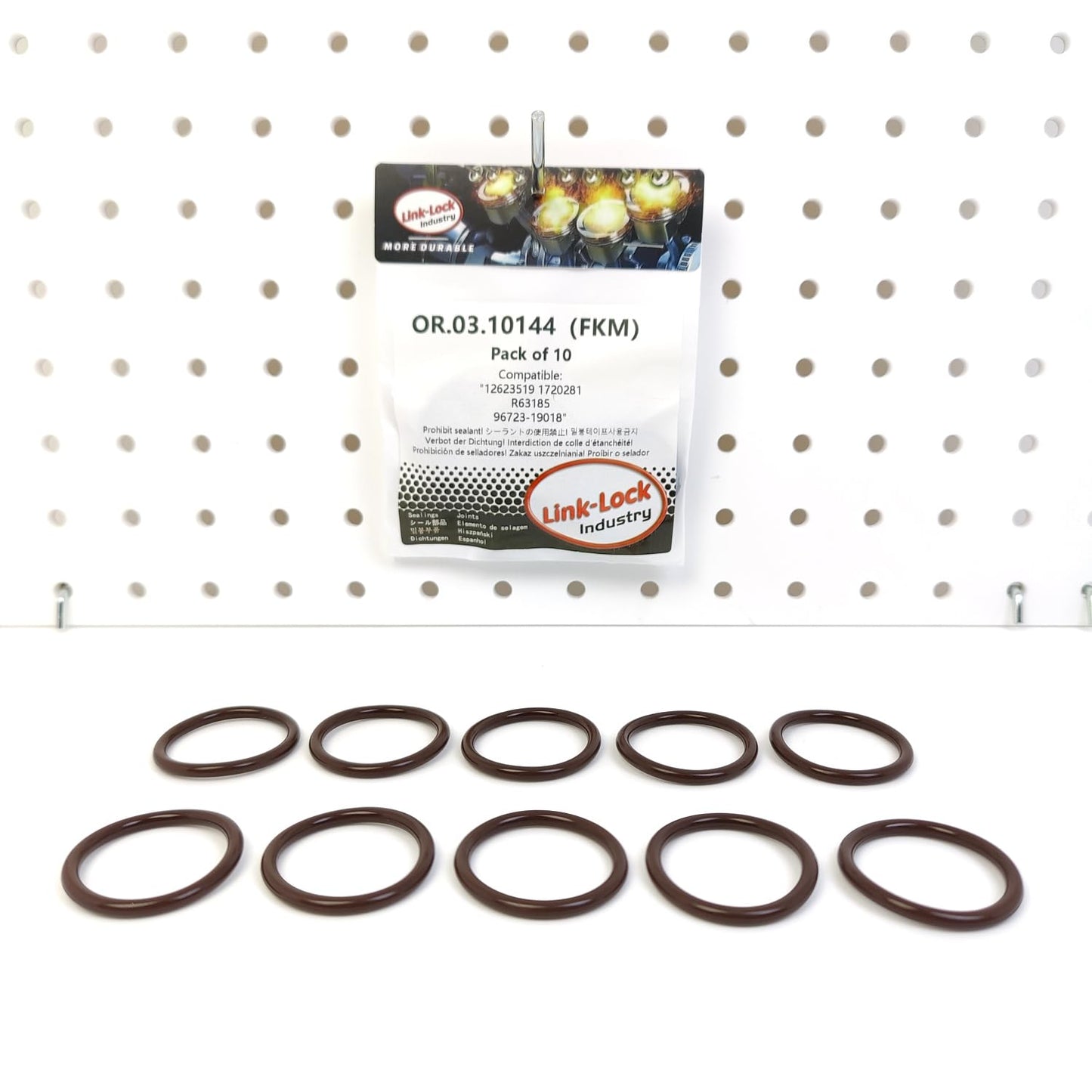LINK-LOCK 10PCS OR.03.10144 FKM Viton Sealing O-Ring Kit of Cooling water pipe 12623519 1720281 R63185 96723-19018 For 4045HBZ02 4045HL475 4045HFJ85 4045HTJ85