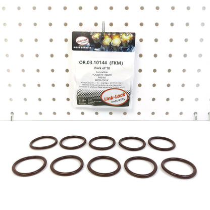 LINK-LOCK 10PCS OR.03.10144 FKM Viton Sealing O-Ring Kit of Cooling water pipe 12623519 1720281 R63185 96723-19018 For 4045HBZ02 4045HL475 4045HFJ85 4045HTJ85