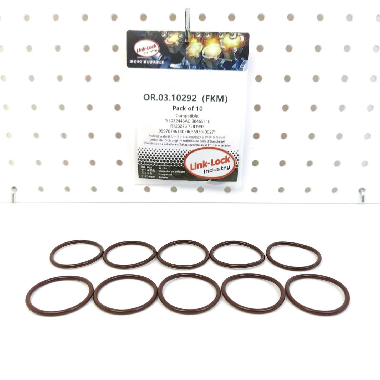 LINK-LOCK 10PCS OR.03.10292 FKM Viton Sealing O-Ring Kit of Fuel Pump 53032448AC 98465110 R123273 7381993 99970746140 06.56939-0027 For 4045 6068 For CHRYSLER-EZB EZH For DODGE-EZH EZA