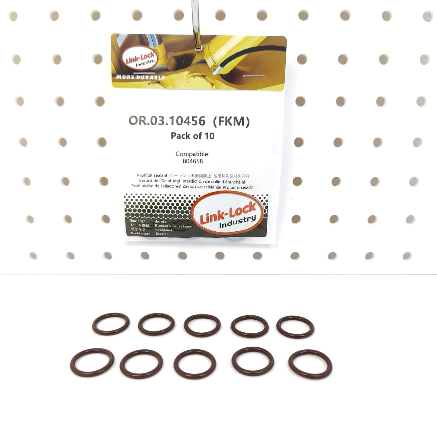 LINK-LOCK 10PCS OR.03.10456 FKM Viton Sealing O-ring Kit of Engine oil cooler 804658 For SCANIA