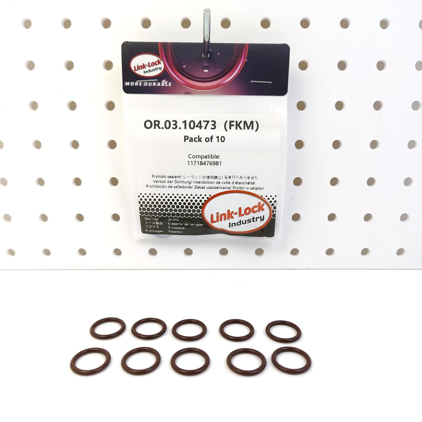 LINK-LOCK 10PCS OR.03.10473 FKM Viton シーリングOリングキット 排気ガス冷却器用 11718476981 BMW用