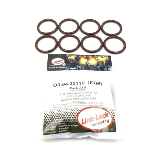 LINK-LOCK 8PCS OR.04.20110 FKMバイトン製シーリングOリングキット サーモスタットハウジング用 3C3Z-6626-AA 3C34-6626-AA 4438179 LR002459 A0309973048 0309973048 1542640 FORD LAND ROVER MERCEDES-BENZ SCANIA用