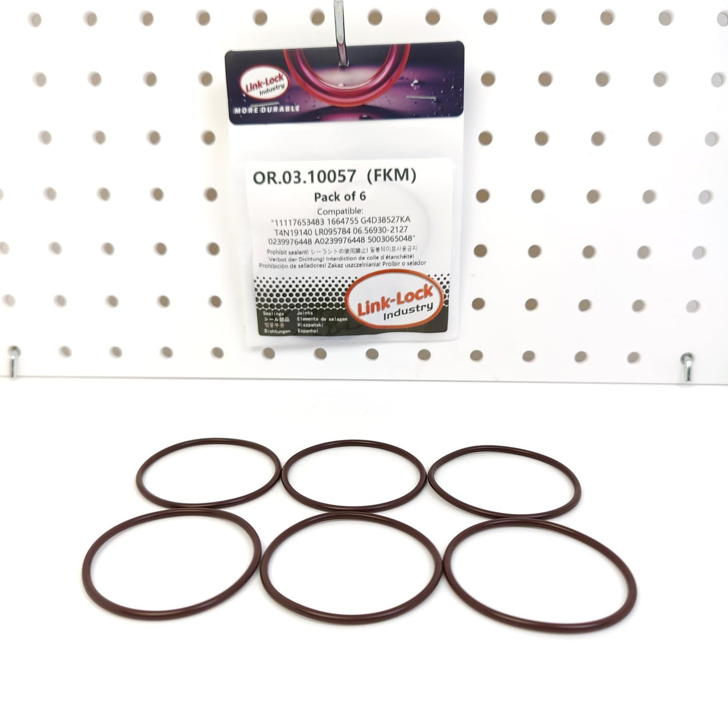 LINK-LOCK 6PCS OR.03.10057 FKM Viton Sealing O-Ring Kit Of Oil filter 11117653483 1664755 G4D38527KA T4N19140 LR095784 06.56930-2127 0239976448 A0239976448 5003065048 For MERCEDES-BENZ-942 OM457 OM460