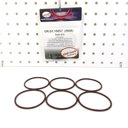 LINK-LOCK 6PCS OR.03.10057 FKM Viton Sealing O-Ring Kit Of Oil filter 11117653483 1664755 G4D38527KA T4N19140 LR095784 06.56930-2127 0239976448 A0239976448 5003065048 For MERCEDES-BENZ-942 OM457 OM460