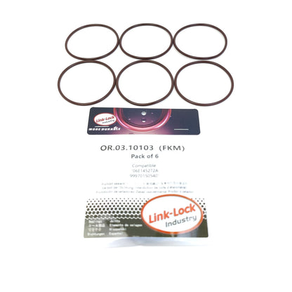 LINK-LOCK 6PCS OR.03.10103 FKM Viton Sealing O-Ring Kit Of Throttle valve connection 06E145272A 99970150540 For AUDI-CRED CREC CTDA CREG For PORSCHE-MA1 MAB MDA MDB